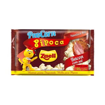 Pipoca Para Microondas Zaeli Bacon 100G