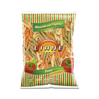 Macarrão Com Vegetais Pena Liane Pacote 500G