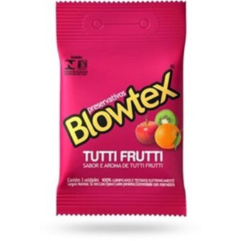 Preservativo Blowtex Tutti Frutti Embalagem 3 Un