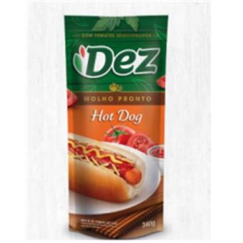 Molho De Tomate Dez Alimentos Hot Dog Sachê 340G