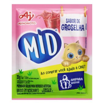 Refresco Em Pó Mid Groselha 20G