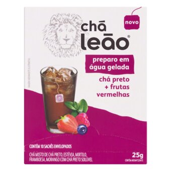 Chá Preto Leão Frutas Vermelhas Sachê 10Un
