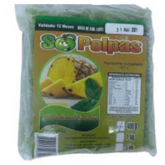 Polpa Fruta Só Polpas Abacaxi E Hortelã 400G
