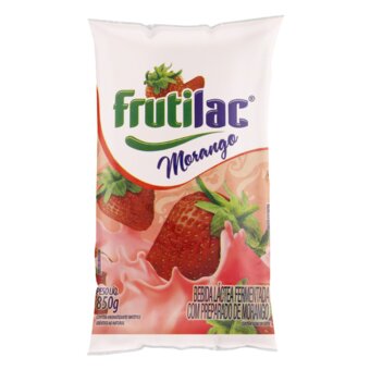Bebida Láctea Fermentada Frutilac Morango Saco 850G