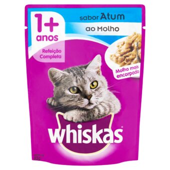 Ração Úmida Para Gatos Adultos Whiskas Atum Ao Molho 85G
