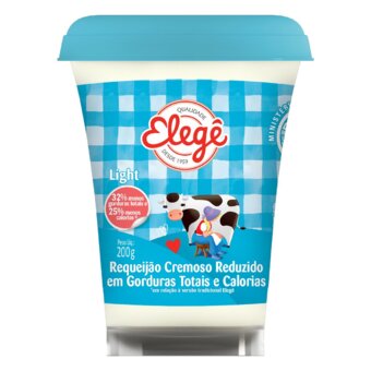 Requeijão Elegê Cremoso Light Copo 200G