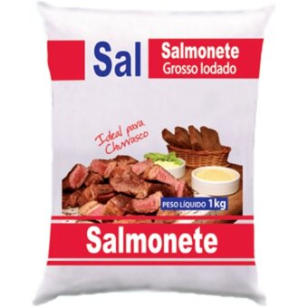 Sal Grosso Para Churrasco Salmonete Embalagem 1Kg