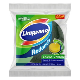 Esponja Limppano Redonda Salva Unhas Embalagem 1 Un