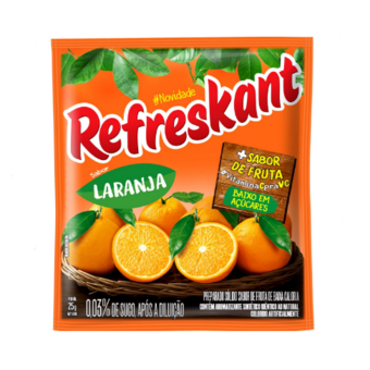 Refresco Em Pó Refreskant Laranja Embalagem 25G