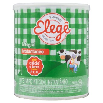 Leite Em Pó Integral Instantâneo Elegê Lata 400G