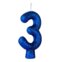 Vela De Aniversário Regina Cintilante Azul N3 Embalagem 1Un